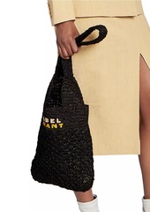 Isabel Marant Small Praia Logo Raffia Hobo Bag