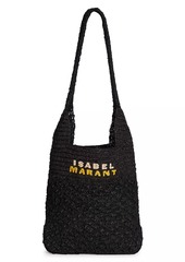 Isabel Marant Small Praia Logo Raffia Hobo Bag