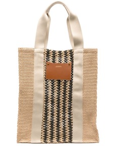 Isabel Marant striped woven tote bag