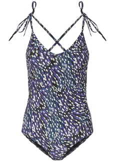 Isabel Marant Swan Printed One Piece Swimsuit