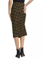 Isabel Marant Tijuana Checked Cotton Midi-Skirt