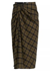 Isabel Marant Tijuana Checked Cotton Midi-Skirt