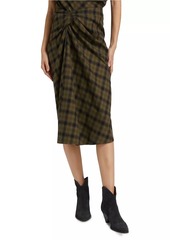 Isabel Marant Tijuana Checked Cotton Midi-Skirt