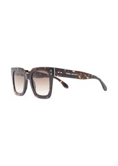 Isabel Marant tortoiseshell square frame oversized sunglasses