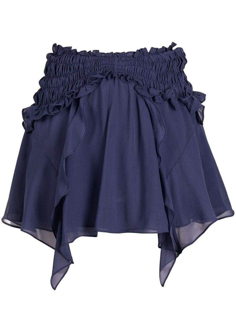 Isabel Marant Tripsy ruffled silk-chiffon miniskirt