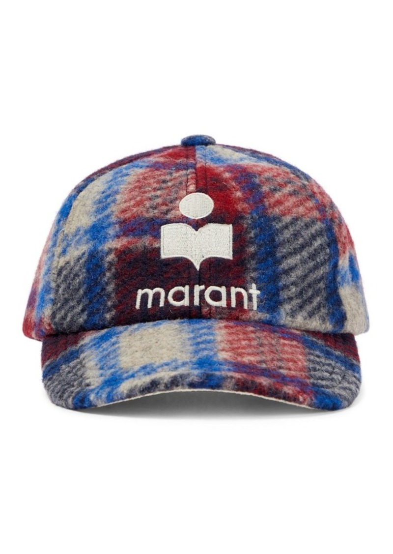 Isabel Marant Tyron checked wool-blend baseball cap