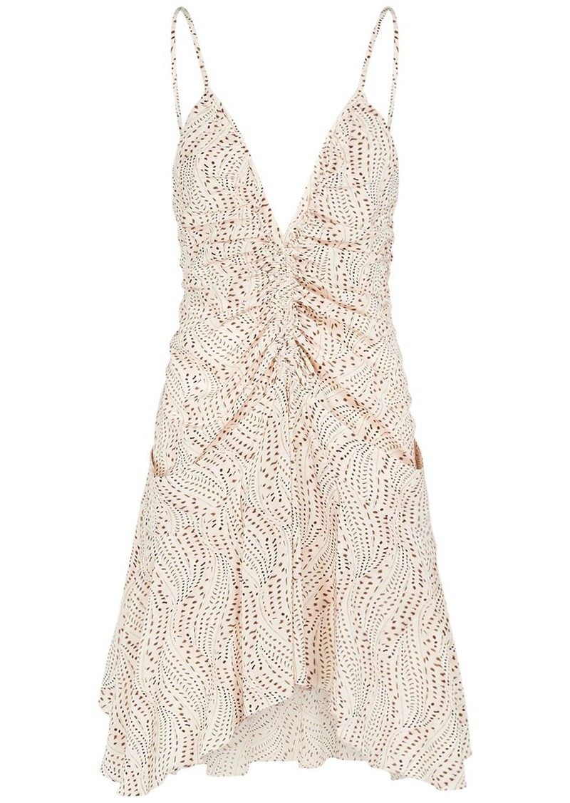 Isabel Marant Uziela Stretch Silk Mini Dress