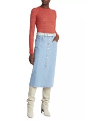 Isabel Marant Vandy Denim Button-Front Skirt