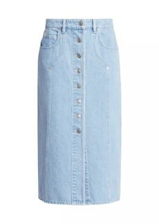 Isabel Marant Vandy Denim Button-Front Skirt