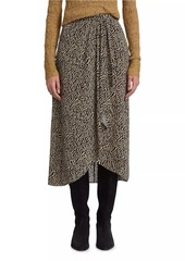 Isabel Marant Vanille Geometric Draped Midi-Skirt