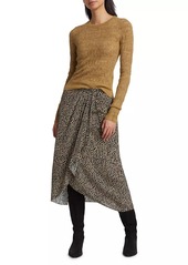 Isabel Marant Vanille Geometric Draped Midi-Skirt