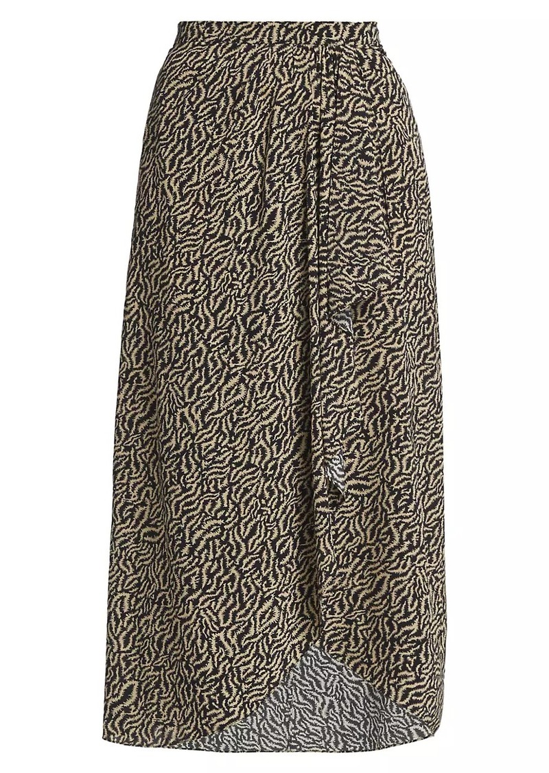 Isabel Marant Vanille Geometric Draped Midi-Skirt