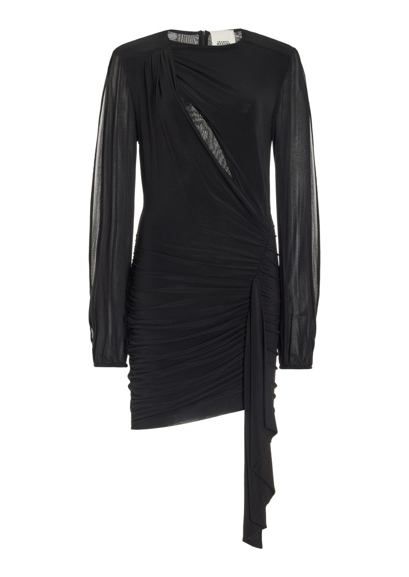 Isabel Marant Vinia Ruched Mini Dress  - Black - FR 36 - Moda Operandi