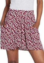 Isabel Marant Violaine Abstract-Print Pleated Miniskirt