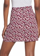 Isabel Marant Violaine Abstract-Print Pleated Miniskirt