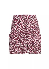 Isabel Marant Violaine Abstract-Print Pleated Miniskirt