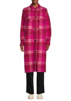 Isabel Marant Virgin Wool Blend Plaid Shirt Jacket