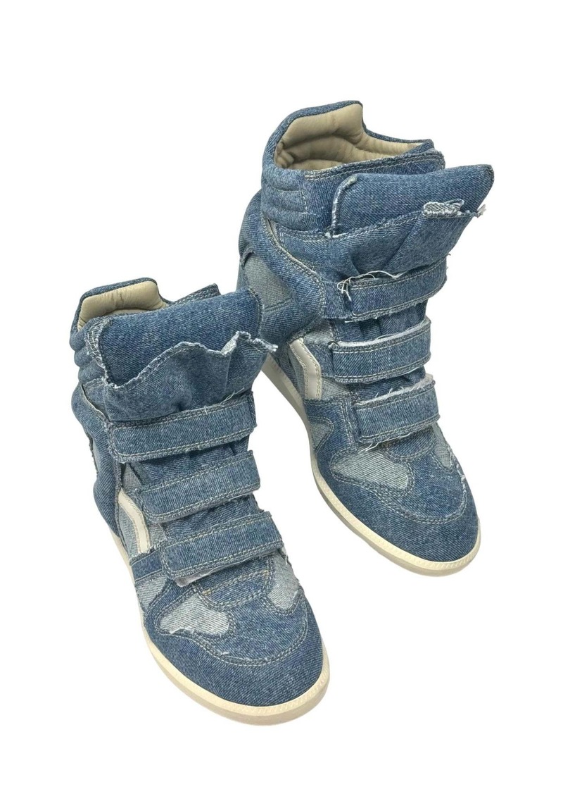 Isabel Marant Women's Bekett Sneaker In Blue Denim