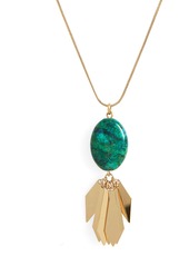 Isabel Marant Stone Pendant Necklace in Amazon at Nordstrom