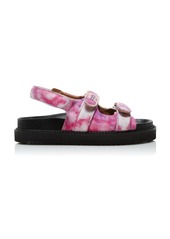 Isabel Marant Madee Tie-Dyed Twill Sandals - Pink - FR 40 - Moda Operandi