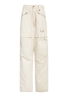 Isabel Marant Women's Paciane Cotton-Hemp Cargo Pants - White - FR 40 - Moda Operandi
