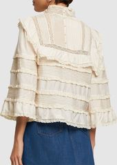 Isabel Marant Zalmara Ruffled Silk Shirt