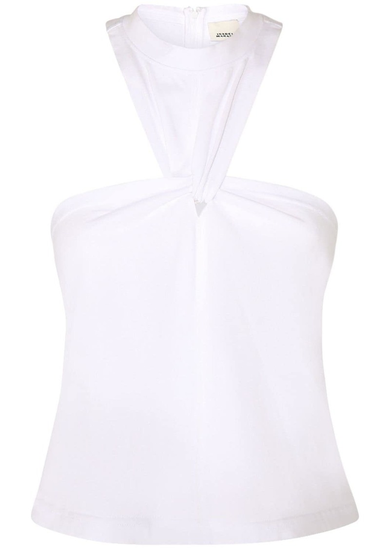 Isabel Marant Zineba Triangle Cutout Cotton Top