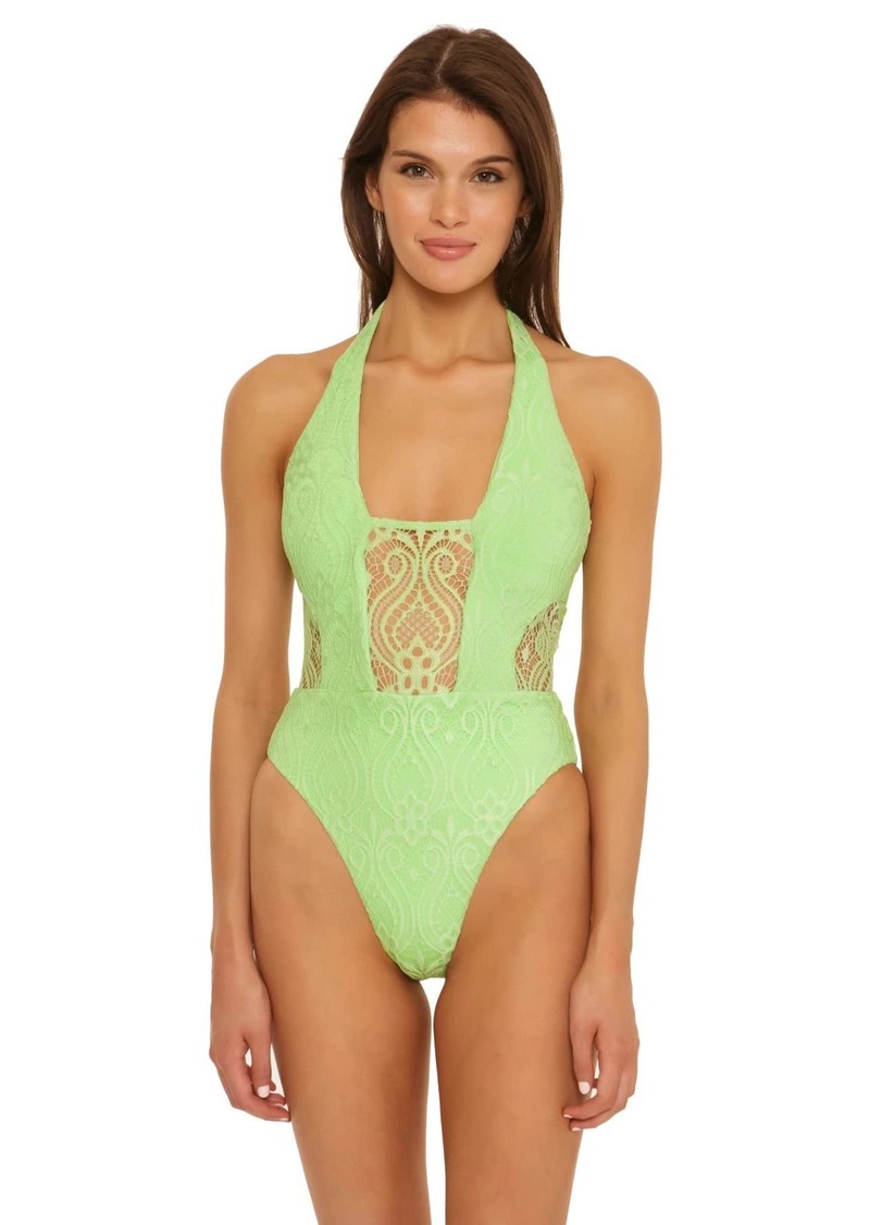 Isabella Rose Women's Standard Verona Plunge Maillot-Sexy One Piece Bathing Suit
