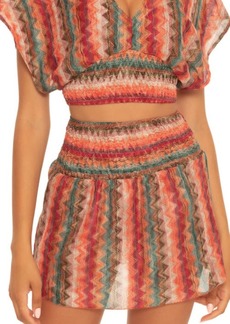 Isabella Rose Palma Smocked Cover-Up Skirt in Multi at Nordstrom