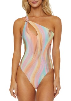 Isabella Rose Women's Standard Newport Dunes Maillot One Piece Swimsuit Asymetrical Bathing Suits