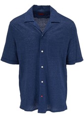 Isaia Cuban-collar linen shirt