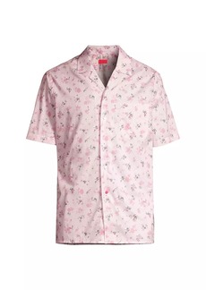 Isaia Floral Camp Collar Shirt