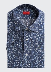 Isaia Men's Short-Sleeve Floral Sport Shirt