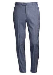 Isaia Linen & Cotton Stretch Trousers