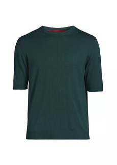 Isaia Opacum Short-Sleeve Silk Knit T-Shirt