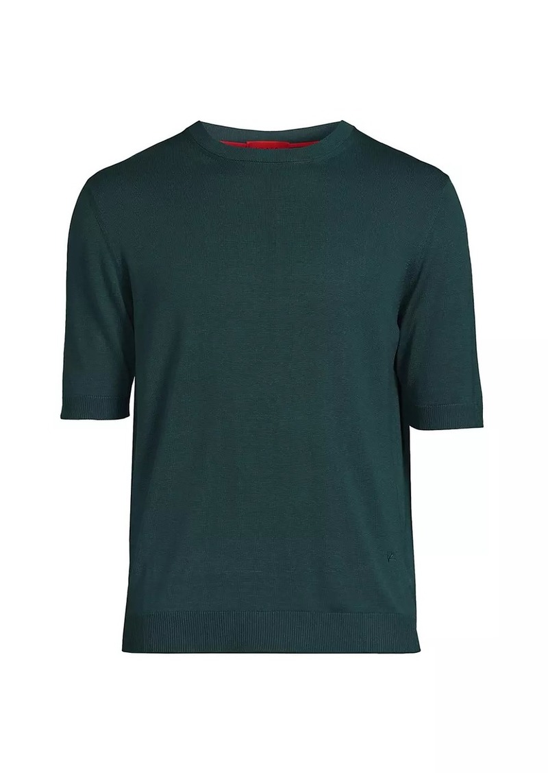 Isaia Opacum Short-Sleeve Silk Knit T-Shirt