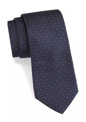 Isaia Small Dot Silk Tie