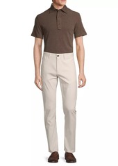 Isaia Stone Five-Pocket Trousers