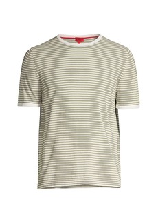 Isaia Stripe Cotton T-Shirt
