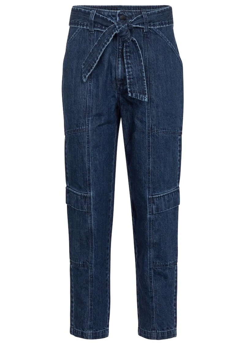 J Brand Athena cropped paperbag jeans