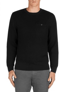J Brand Coolidge Wool Crew Neck Sweater in Black