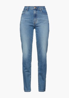 J Brand - Faded high-rise slim-leg jeans - Blue - 24