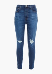 J Brand - Leena distressed high-rise skinny jeans - Blue - 26