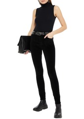 J Brand - Maria cotton-blend velvet skinny pants - Black - 23
