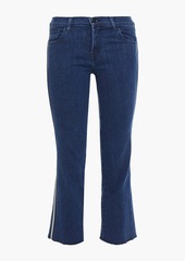 J Brand - Selena cropped striped mid-rise slim-leg jeans - Blue - 23