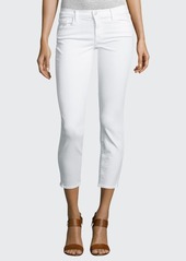 J Brand 835 Mid-Rise Cropped Jeans  Blanc