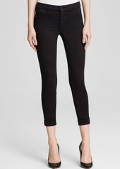 J Brand Jeans - Luxe Sateen Anja Cuffed Crop in Black
