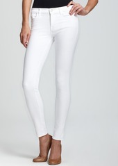 J Brand 835 Mid-Rise Cropped Skinny Jeans in Blanc