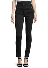 J Brand Natasha High-Waist Skinny Jeans  Black