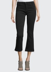 J Brand Selena Cropped Boot-Cut Jeans  Black
